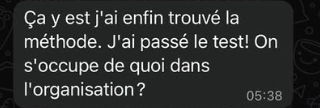 Message d'un élève : il a enfin trouvé sa méthode et passé le test